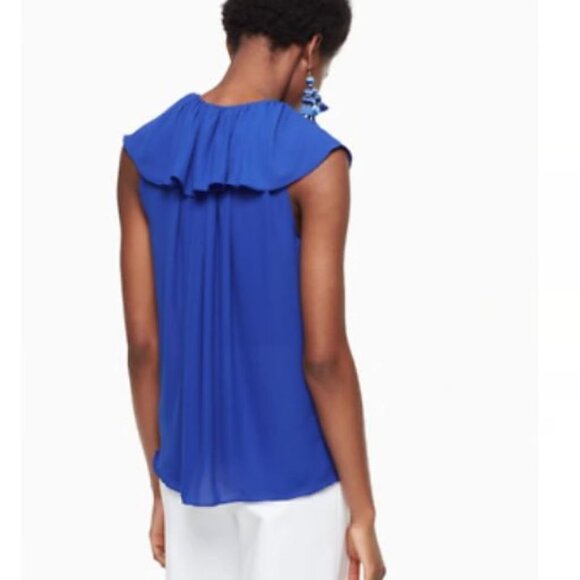 Kate spade ruffle tie tank top Blue Size Medium - Picture 11 of 11